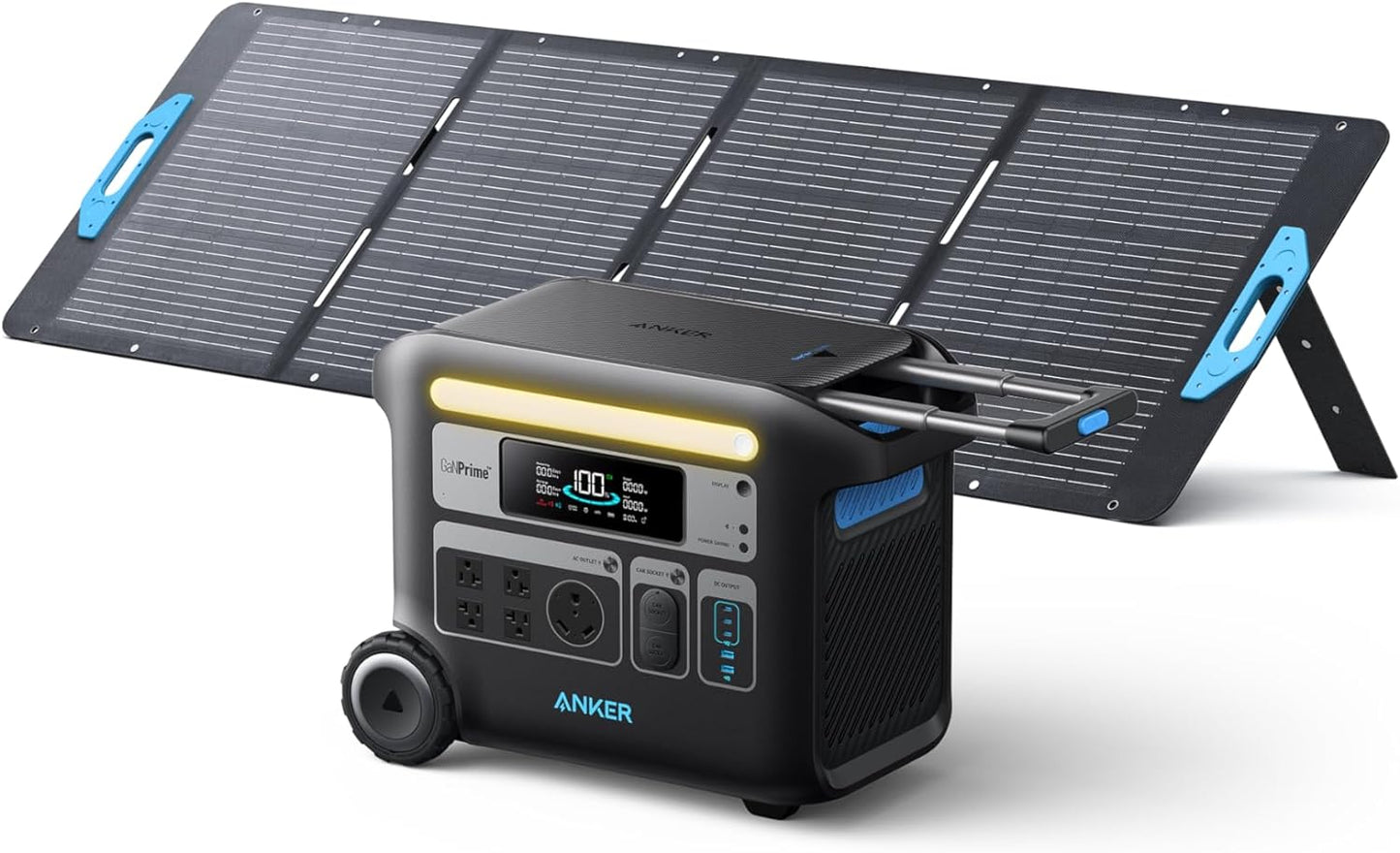 SOLIX F2000 Portable Power Station, Powerhouse 767, 2048Wh Ganprime Solar Generator with 200W Solar Panel, Lifepo4 Batteries, 4 AC Outlets up to 2400W for Home, Power Outage, Outdoor Camping