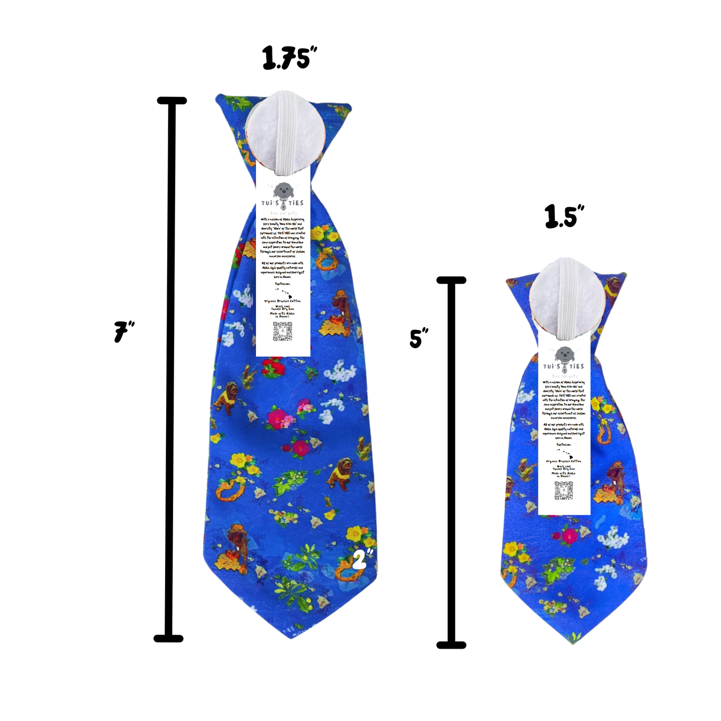 Tui's Ties Exclusive Floral Accessory – Detachable Tie 5"