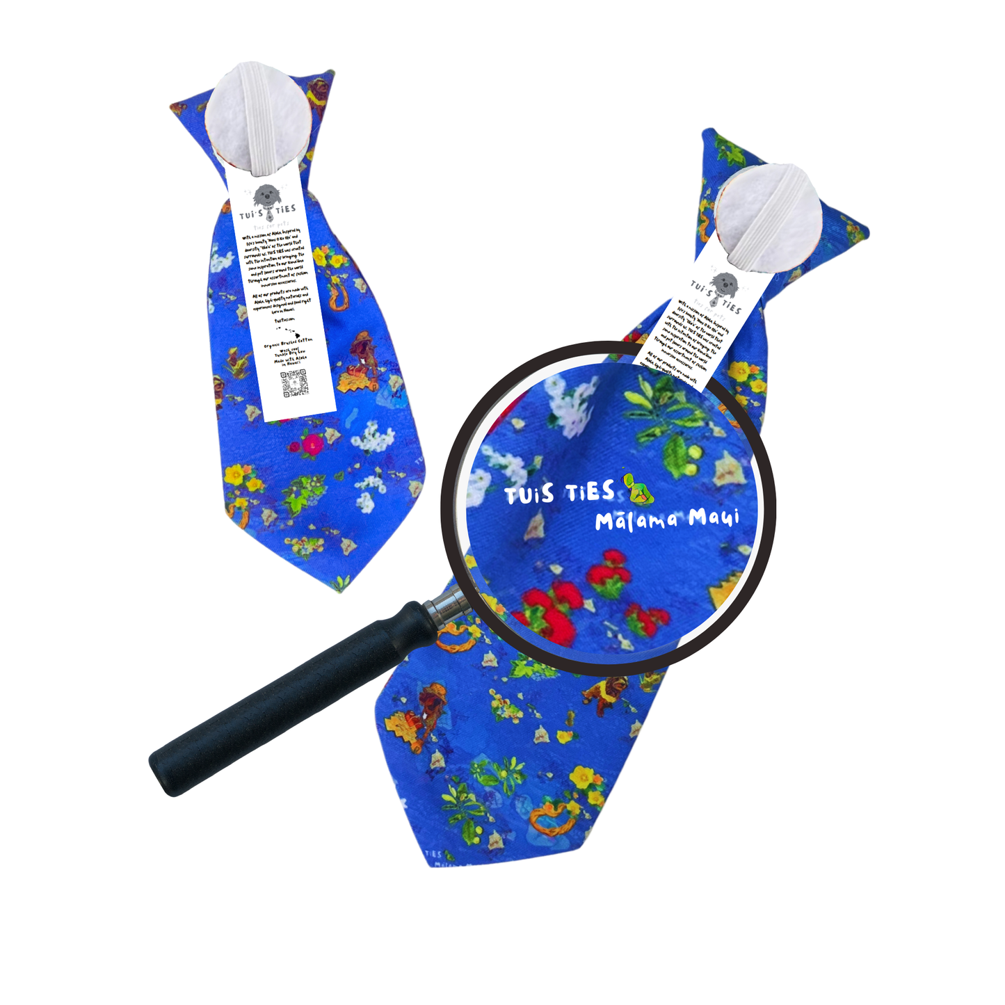 Tui's Ties Exclusive Floral Accessory – Detachable Tie 5"